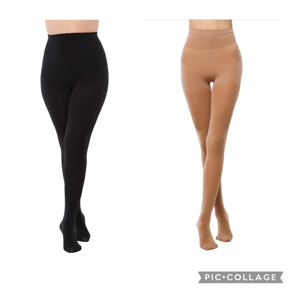 Laseta Accessories - Laseta 2 Pairs XXXL tights Black & Suntan new!